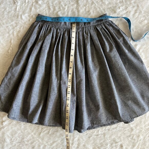American Apparel Grey Pleated Skater Mini Skirt - M/L - Picture 2 of 5
